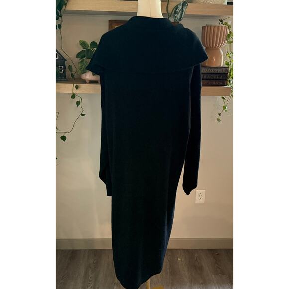 Vintage Embellished Longline Black Cardigan Studded Pearl Heavyweight Lagenlook - Picture 2 of 7
